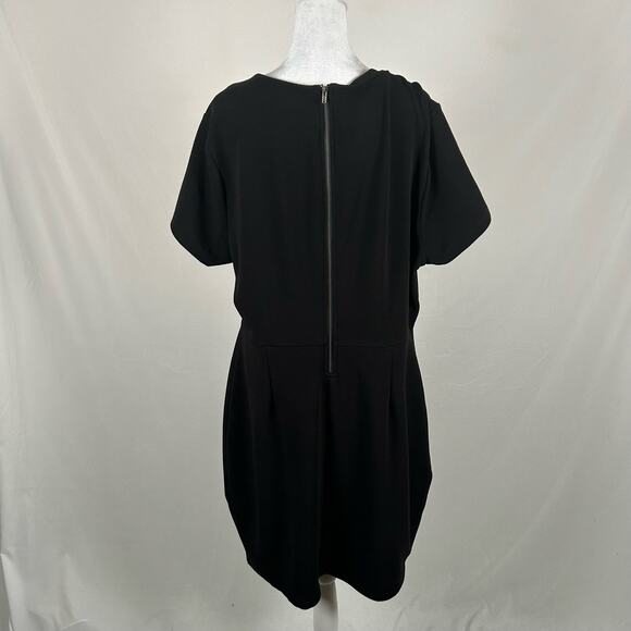 Jessica Simpson Black Rhinestone Short Sleeve Dress Plus 1X Business Party Beads - Picture 3 of 5